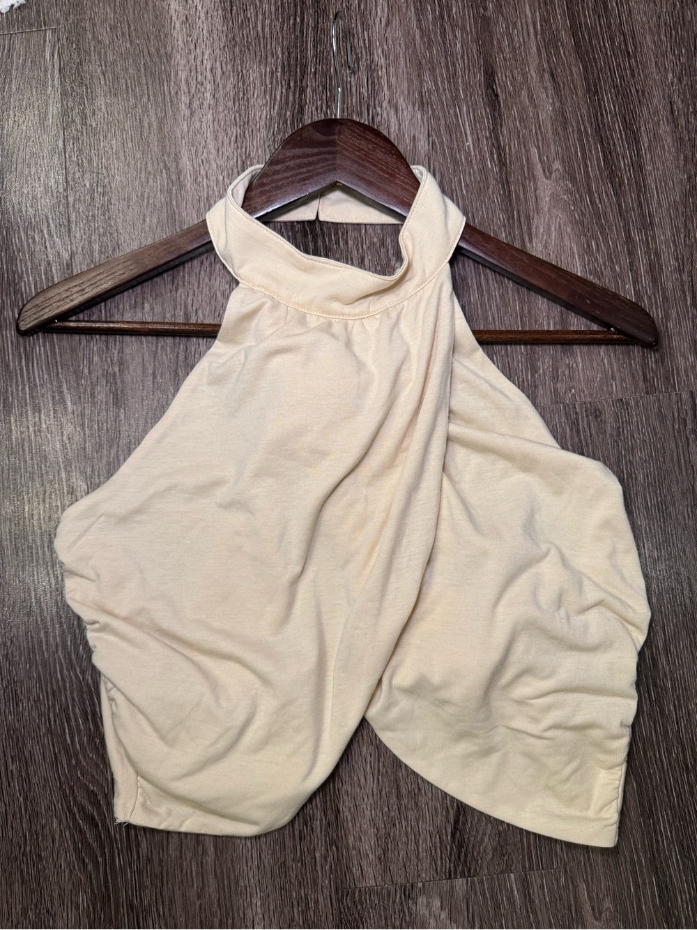 Cider Cream Halter Crop Camisole